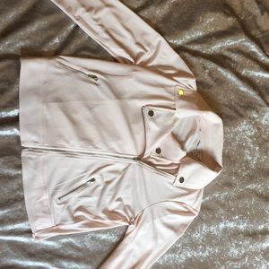 Soft pink light zipper jacket